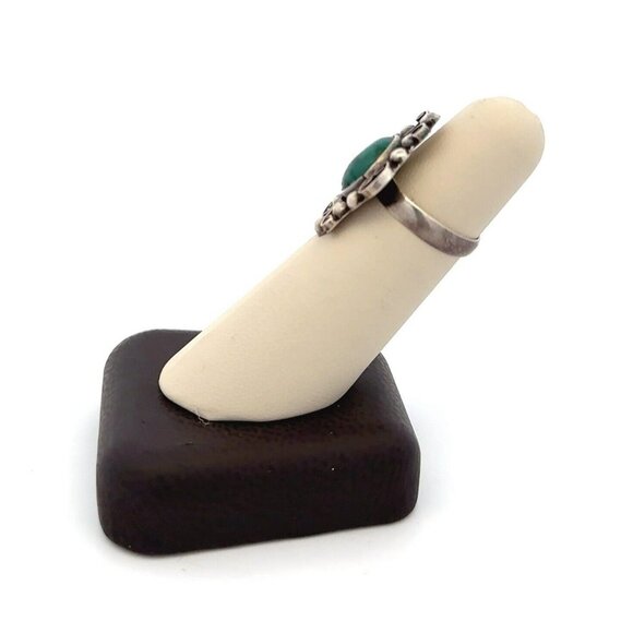 VTG Taxco Mexico Sterling Silver & Jade‎ Artisan Size 5.75 Ring! 30 - Picture 2 of 6
